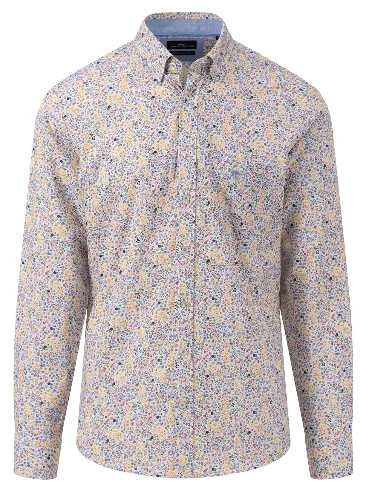 40% OFF FYNCH HATTON Multi Print Shirt - Men's Soft Cotton – Dusty Lavender - Size: XL