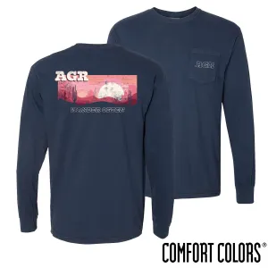 AGR Comfort Colors Wander Often Long Sleeve Pocket Tee