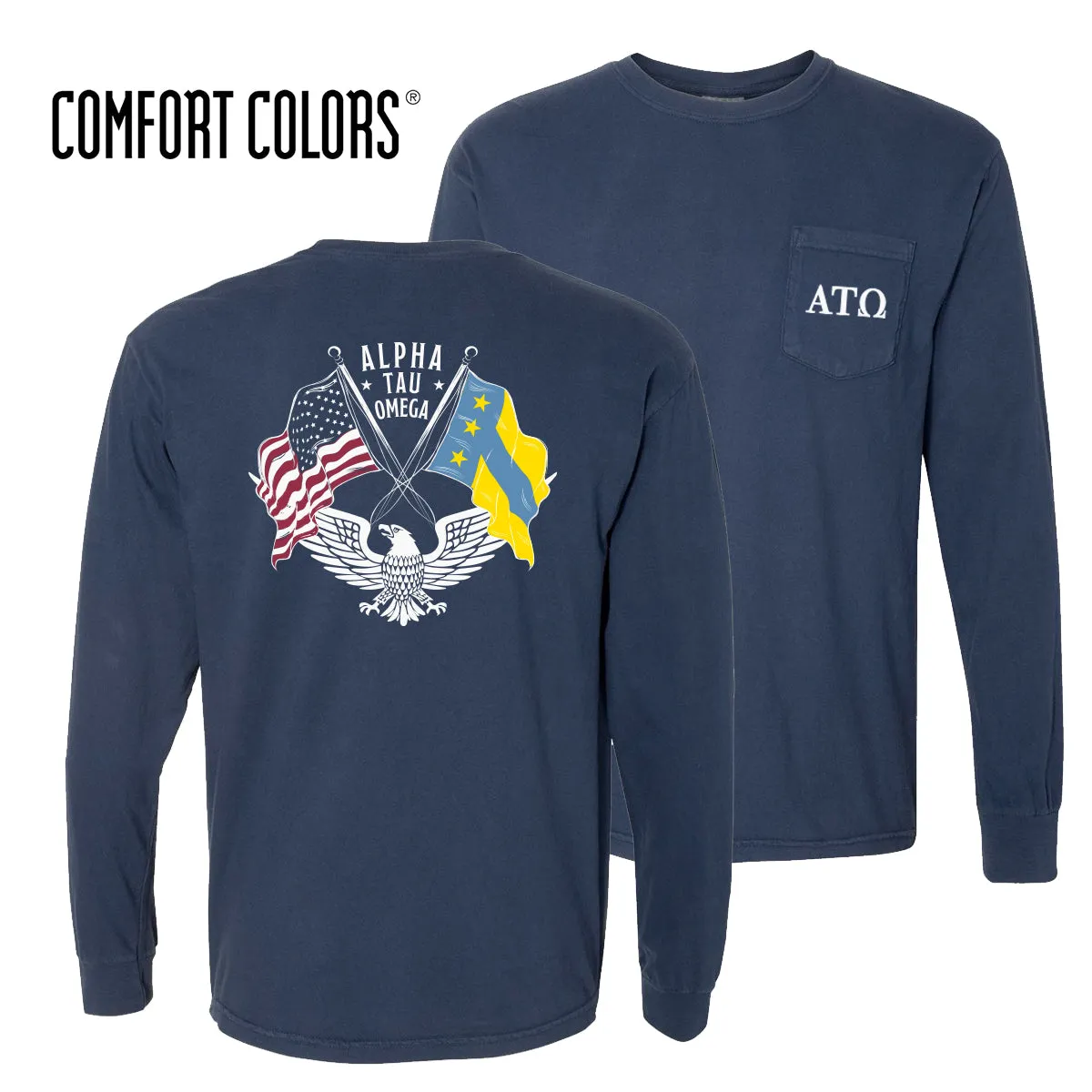 ATO Comfort Colors Navy Patriot tee