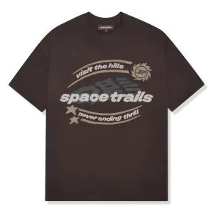 Broken Planet Space Trails Mocha Brown T Shirt