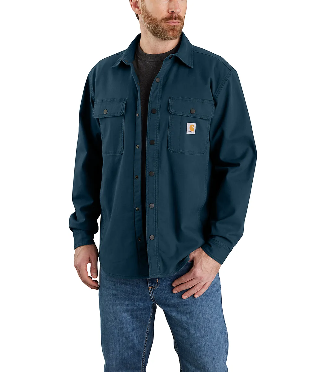 Carhartt Men's Canvas Fleece Lined Shirt Jacket - Night Blue