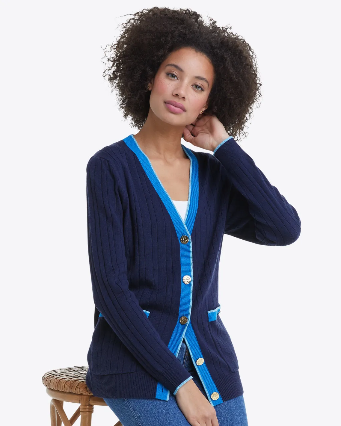 Cassadee Cardigan in Navy