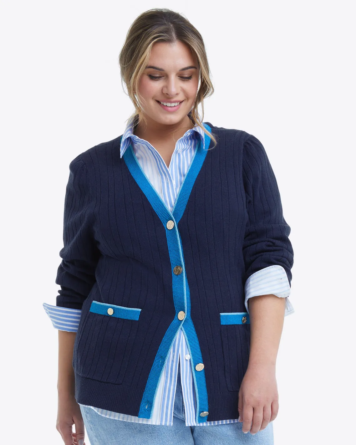 Cassadee Cardigan in Navy