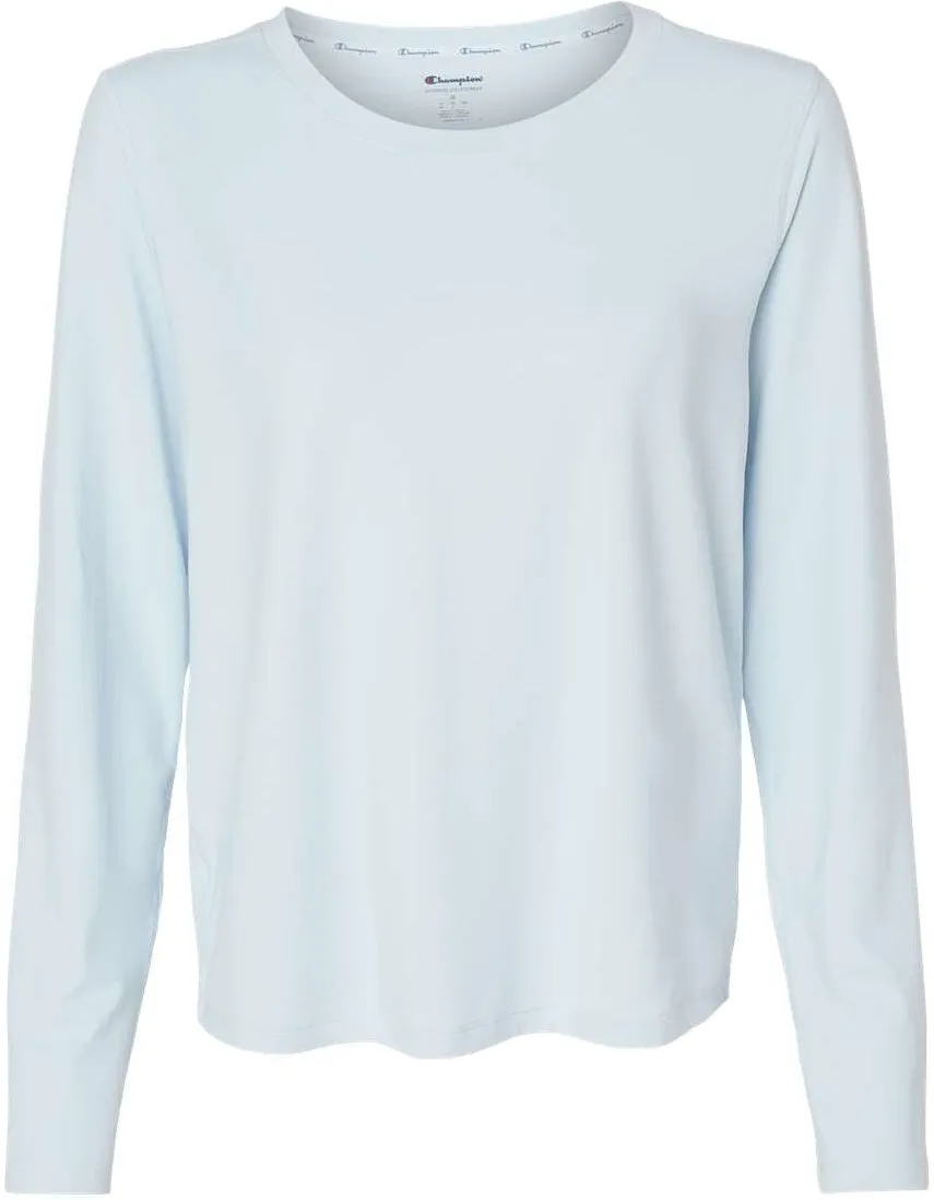 Champion Ladies Sport Soft Touch Long Sleeve Crop T-Shirt