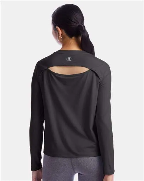 Champion Ladies Sport Soft Touch Long Sleeve Crop T-Shirt