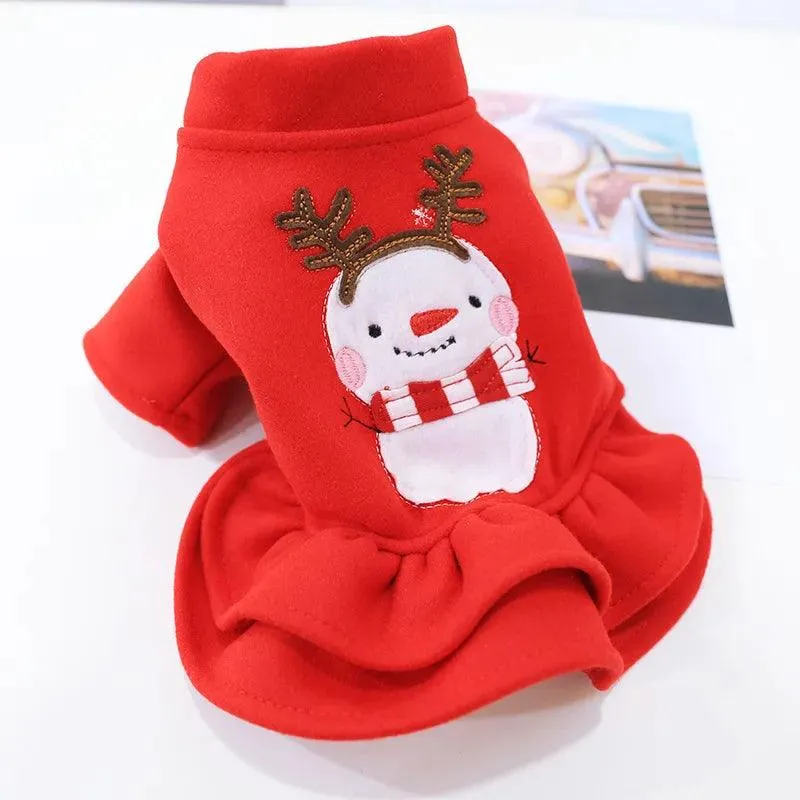 Christmas Couple Shirt Costume for Small Pets