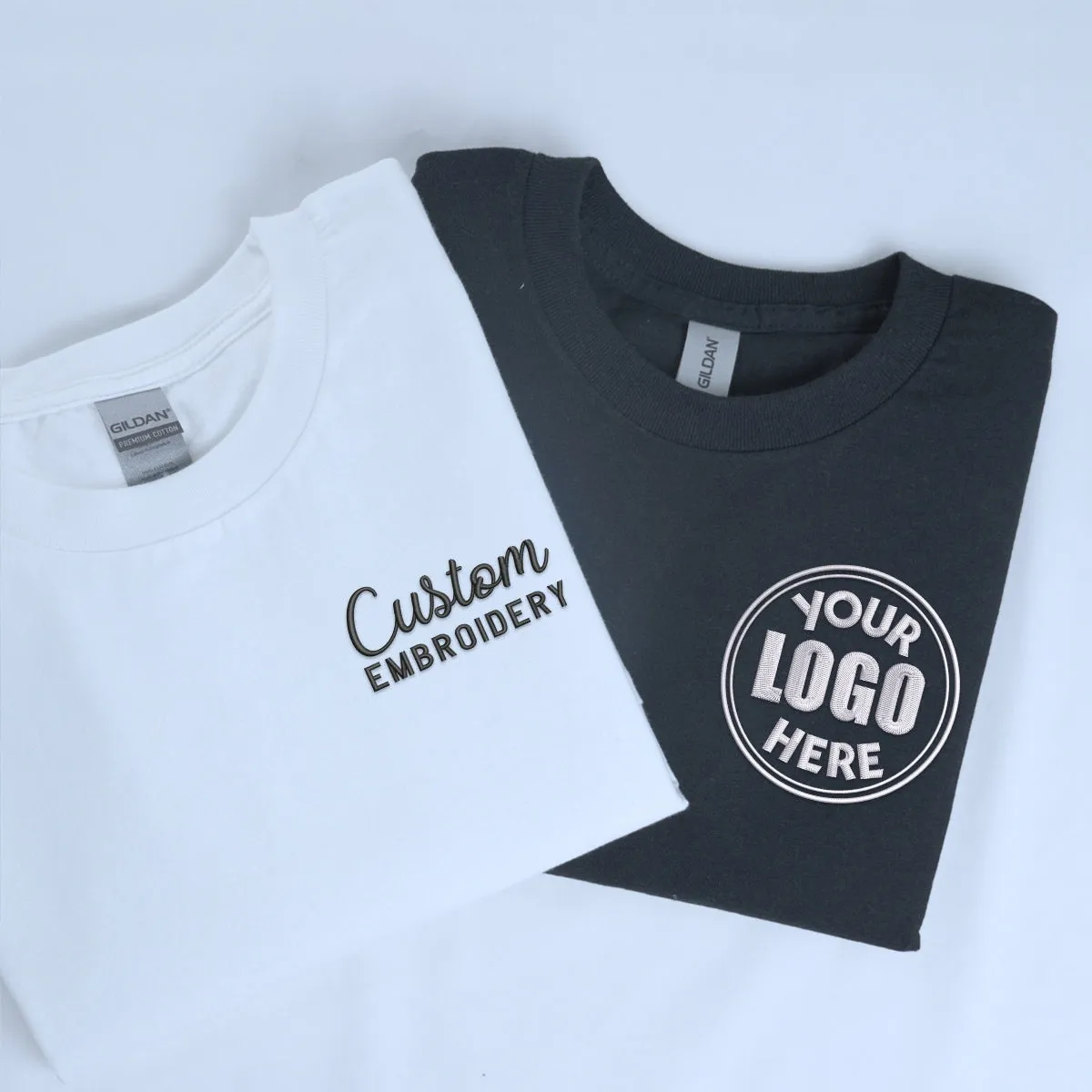 Custom Embroidered Business Company Logo T-Shirt