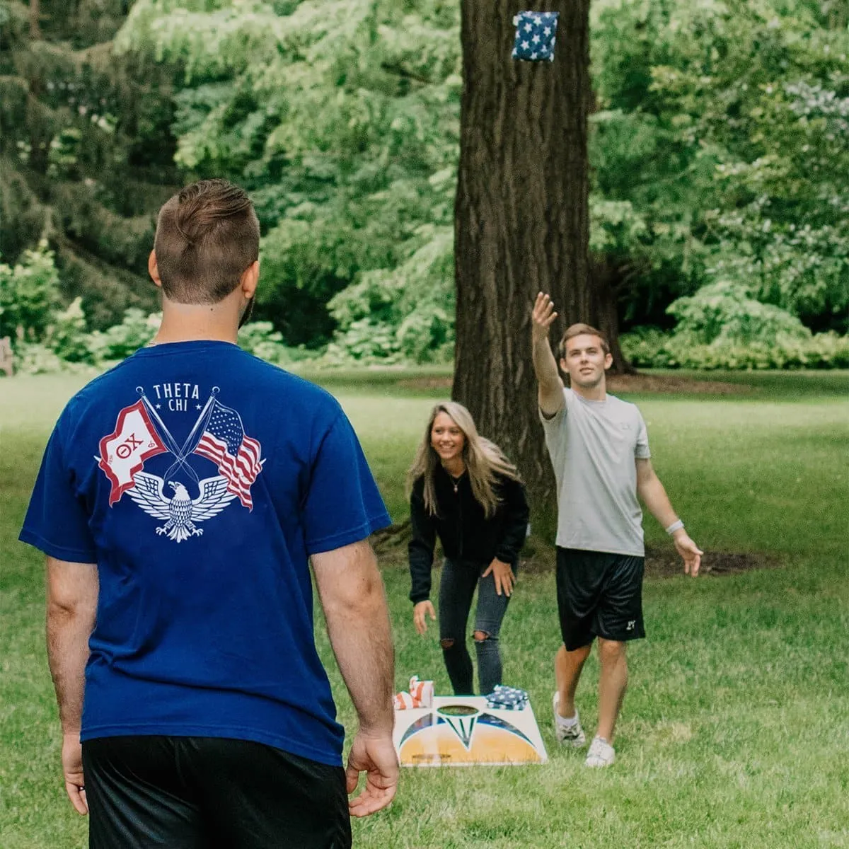 Delta Sig Comfort Colors Navy Patriot tee