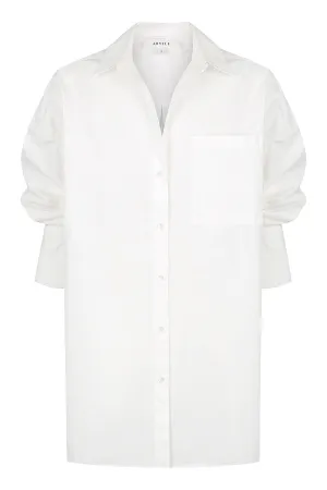 Ella Poplin Shirt - White