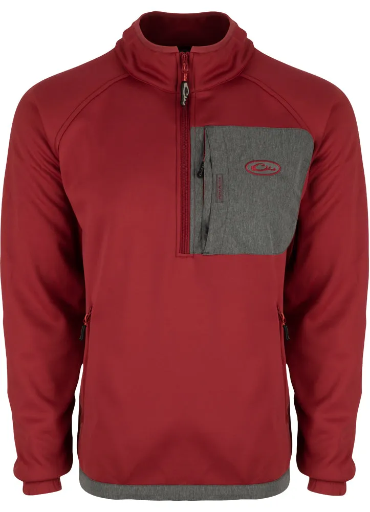 Endurance 1/4 Zip Pullover in Dark Red by Drake