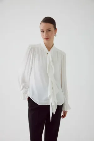 Exquise Aramis Cream Ruffle Shirt