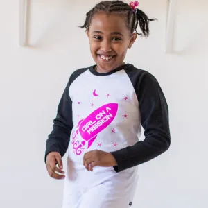 “Girl on a Mission” Rockets Raglan Shirt