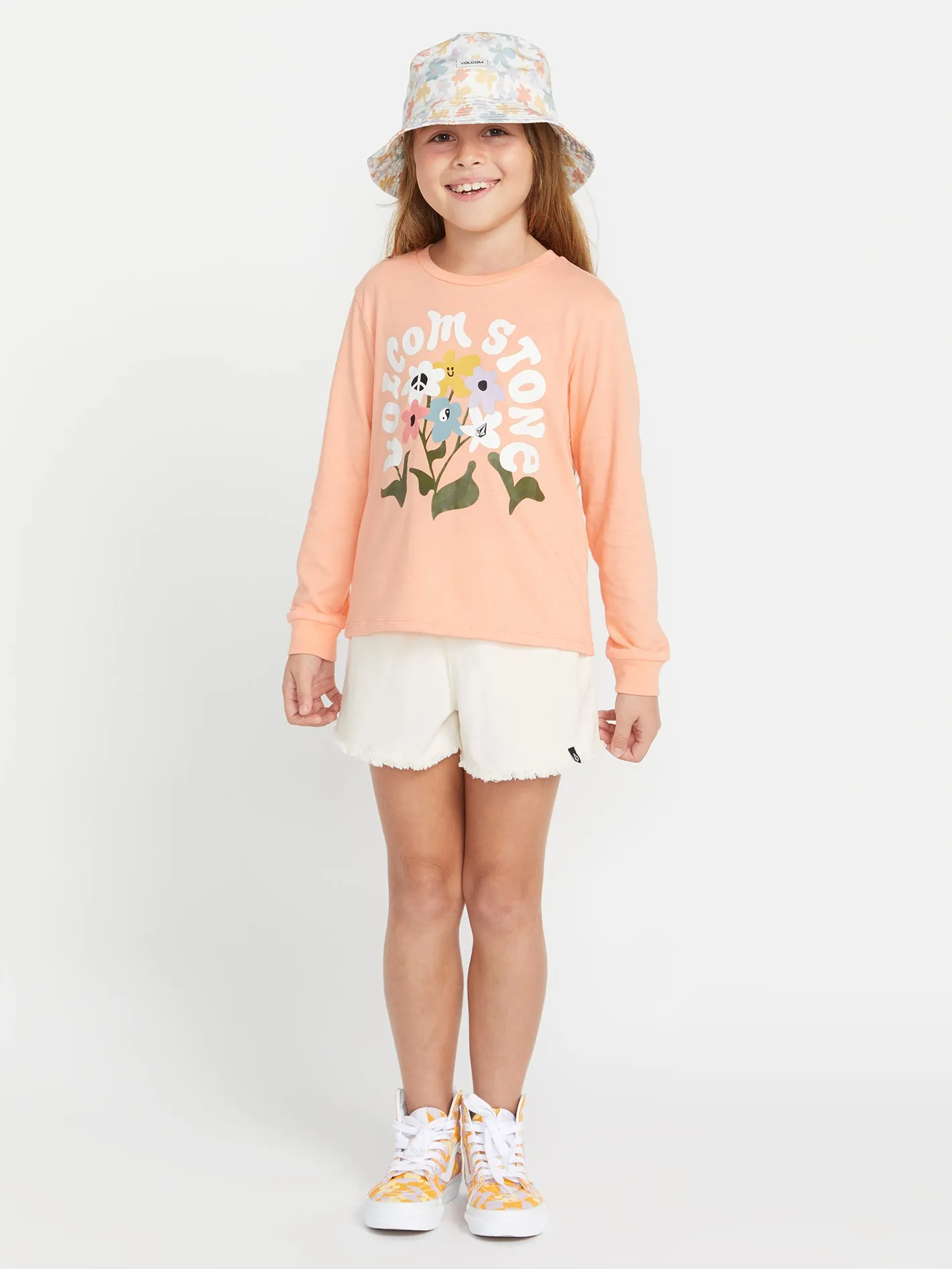 Girls Made From Stoke Long Sleeve Tee - Coral