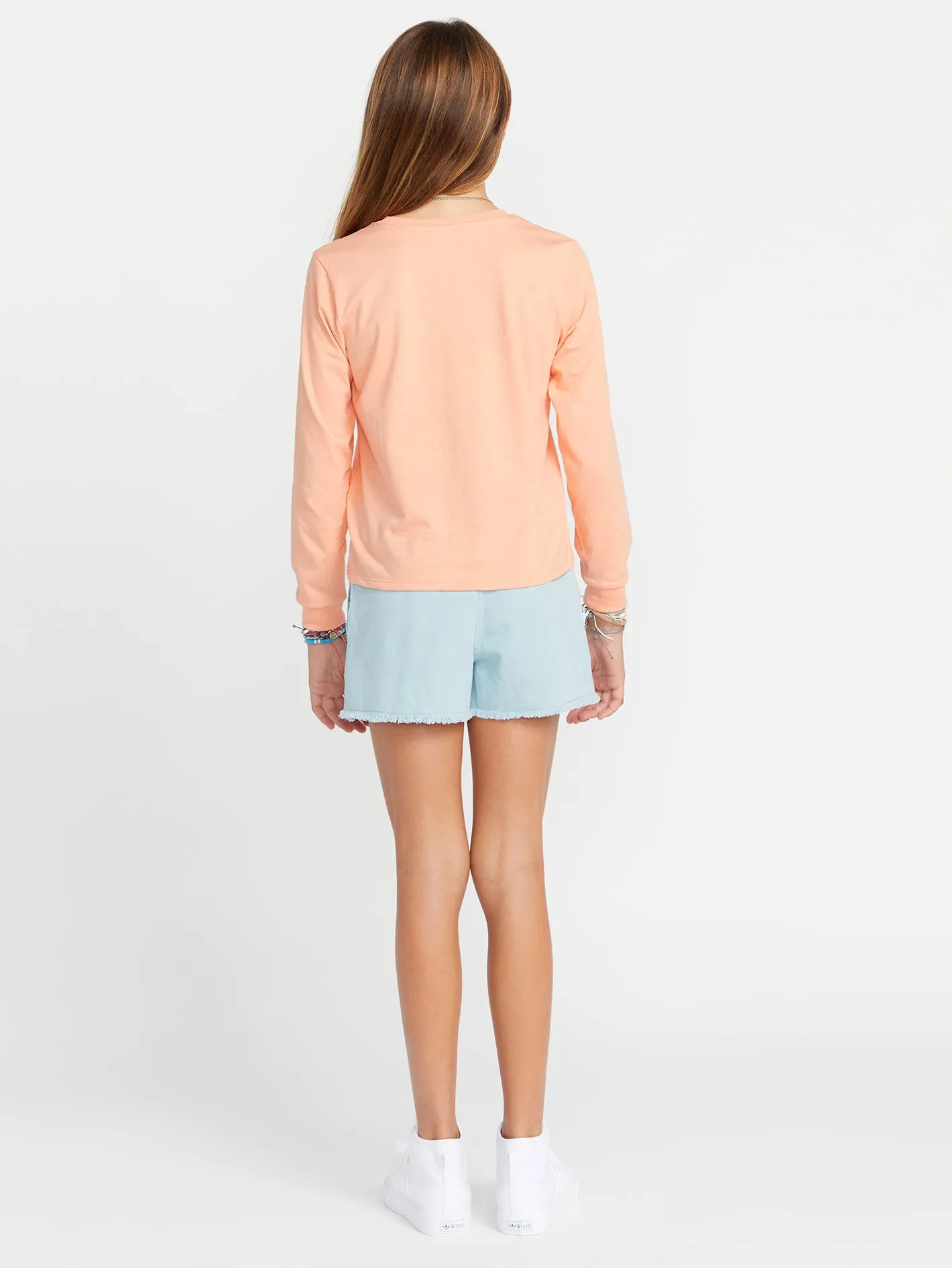 Girls Made From Stoke Long Sleeve Tee - Coral