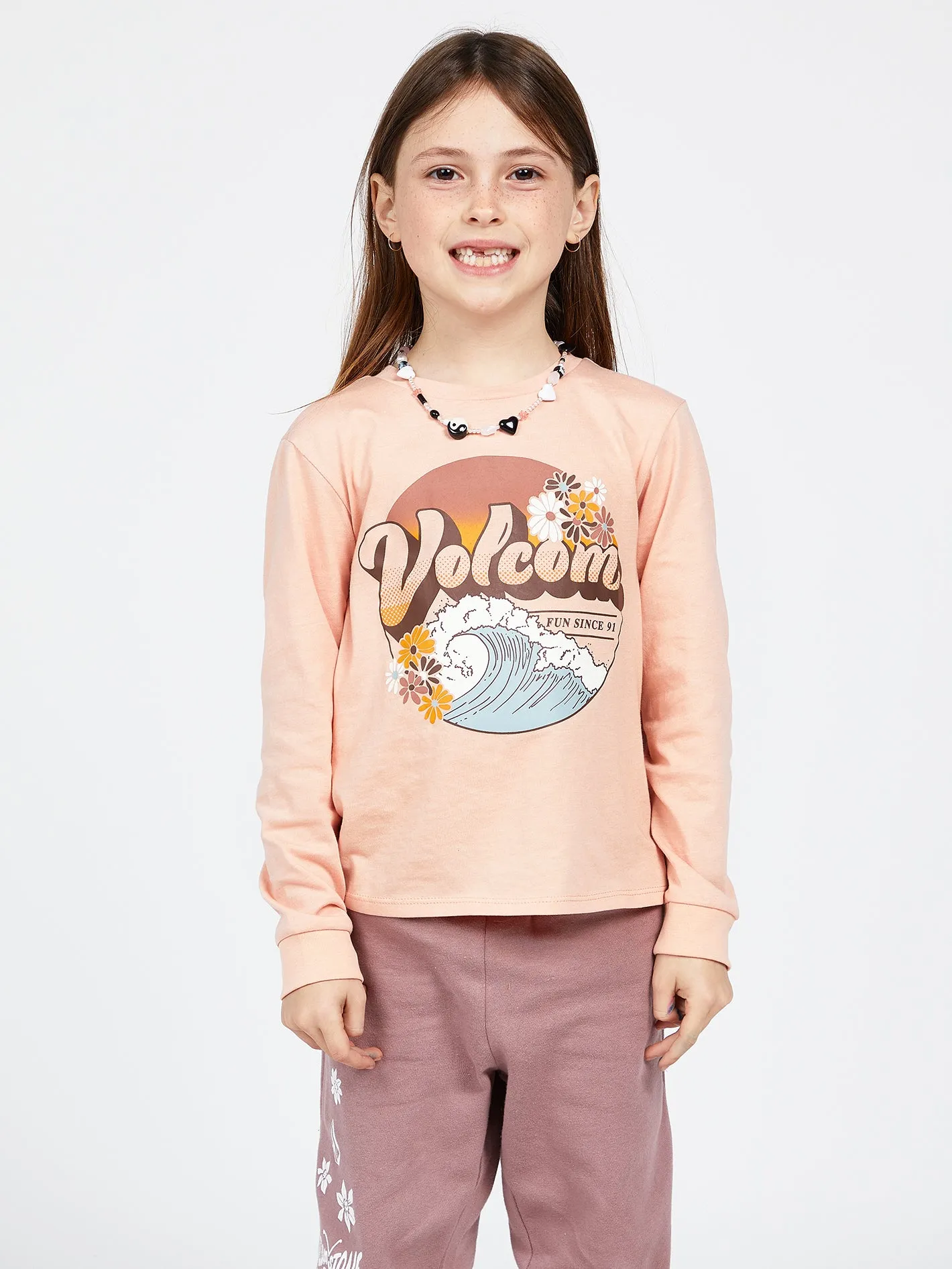 Girls Made From Stoke Long Sleeve Tee - Hazey Pink