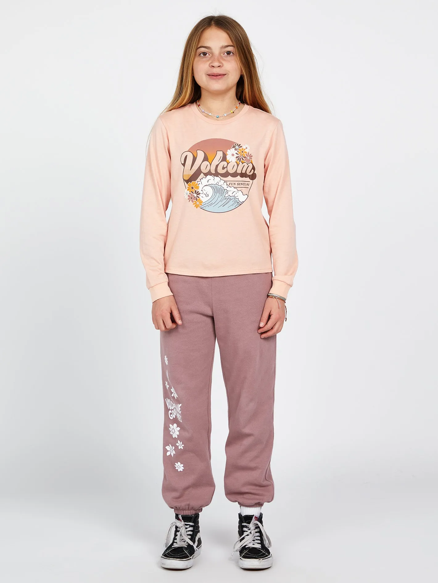 Girls Made From Stoke Long Sleeve Tee - Hazey Pink