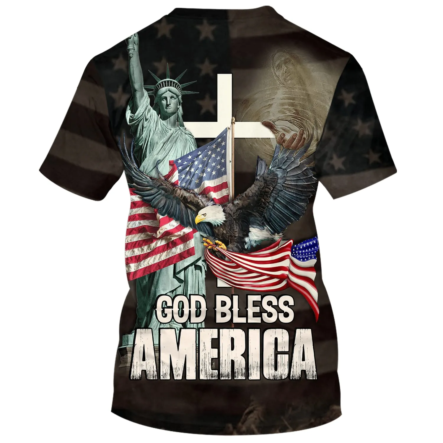 God Bless America 3d Shirts - Christian T Shirts For Men And Women