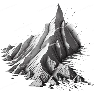 Grayscale Mountain Design