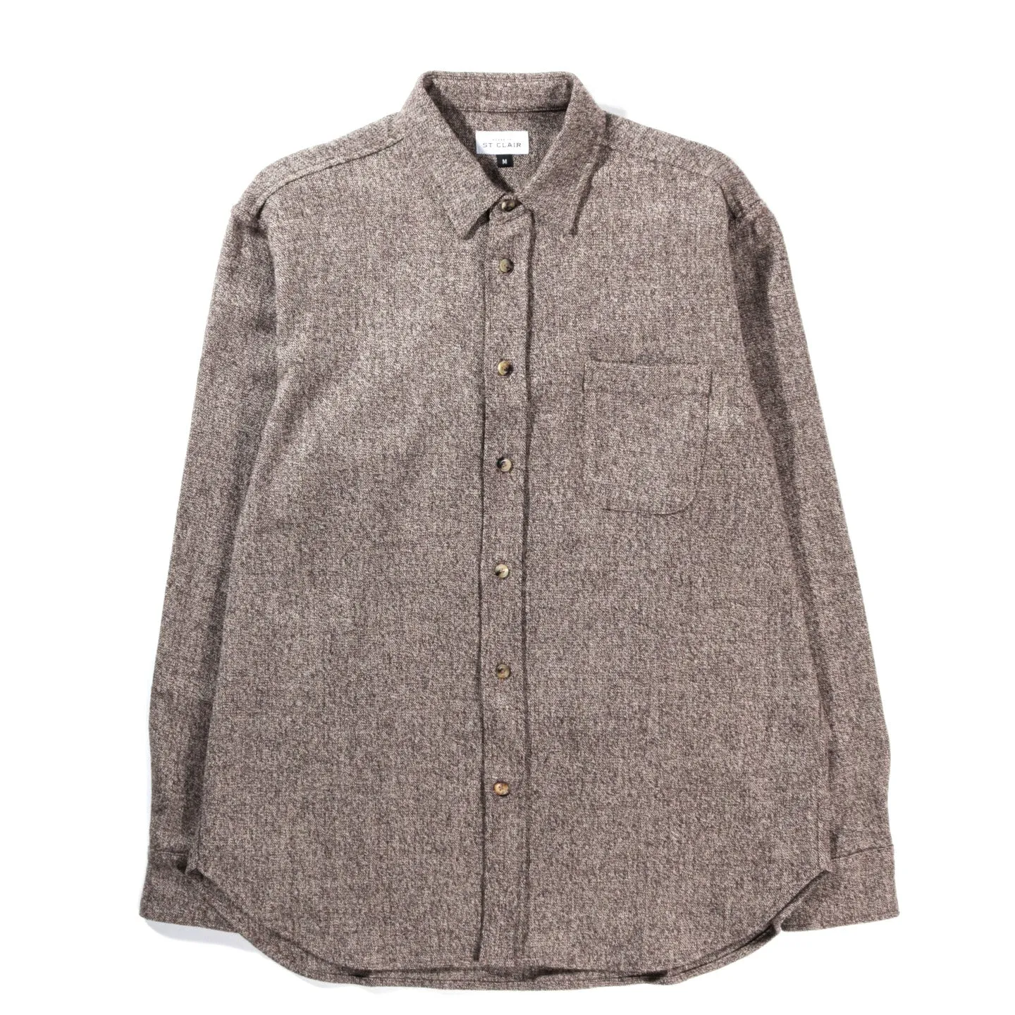 HOUSE OF ST. CLAIR 1905 SHIRT MARLED TWEED BROWN