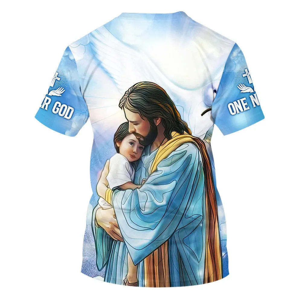 Jesus Holding Boy 3d All Over Print Shirt - Christian 3d Shirts For Men Women