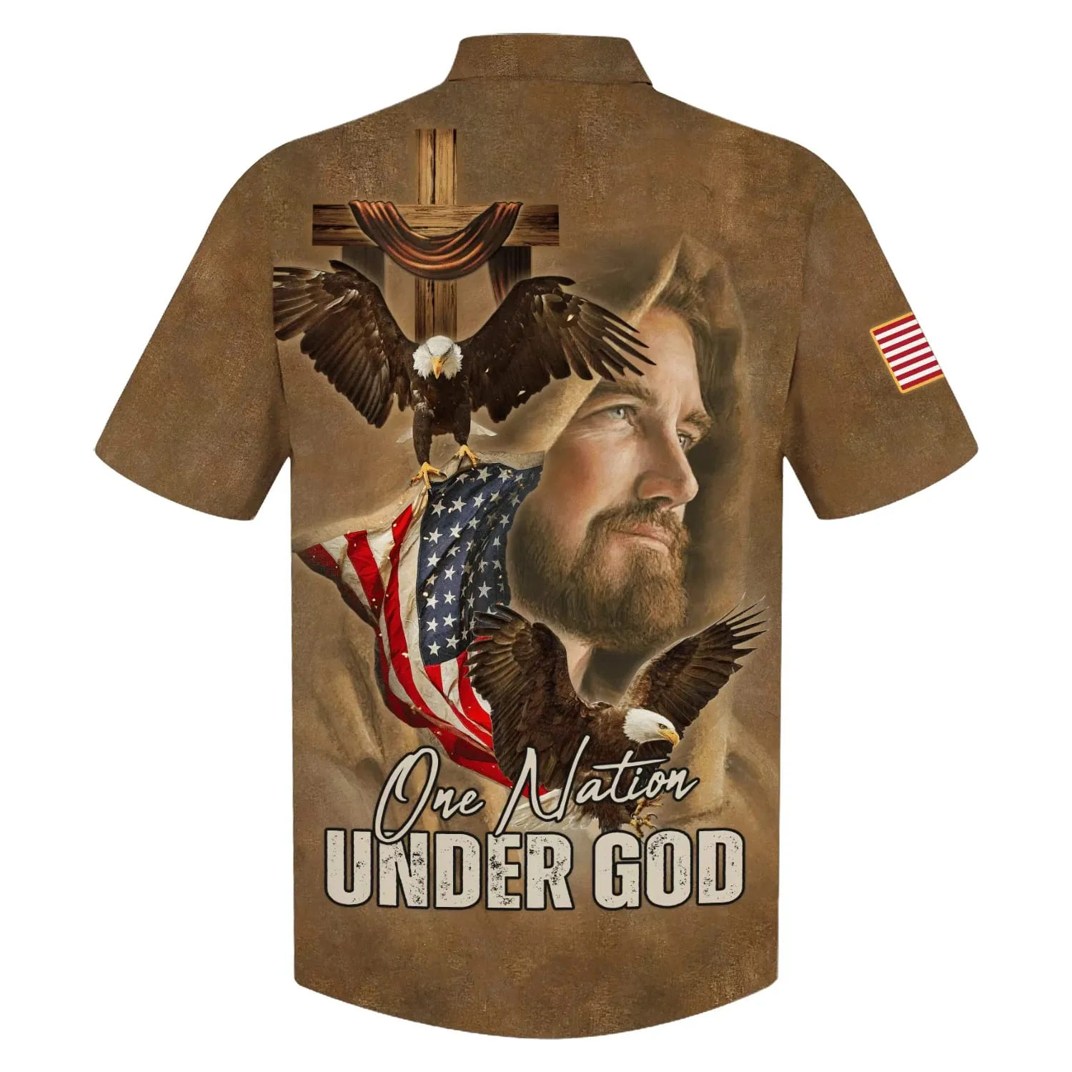 Jesus One Nation Under God Hawaiian Shirts - Christian Hawaiian Shirt - Jesus Hawaiian Shirts