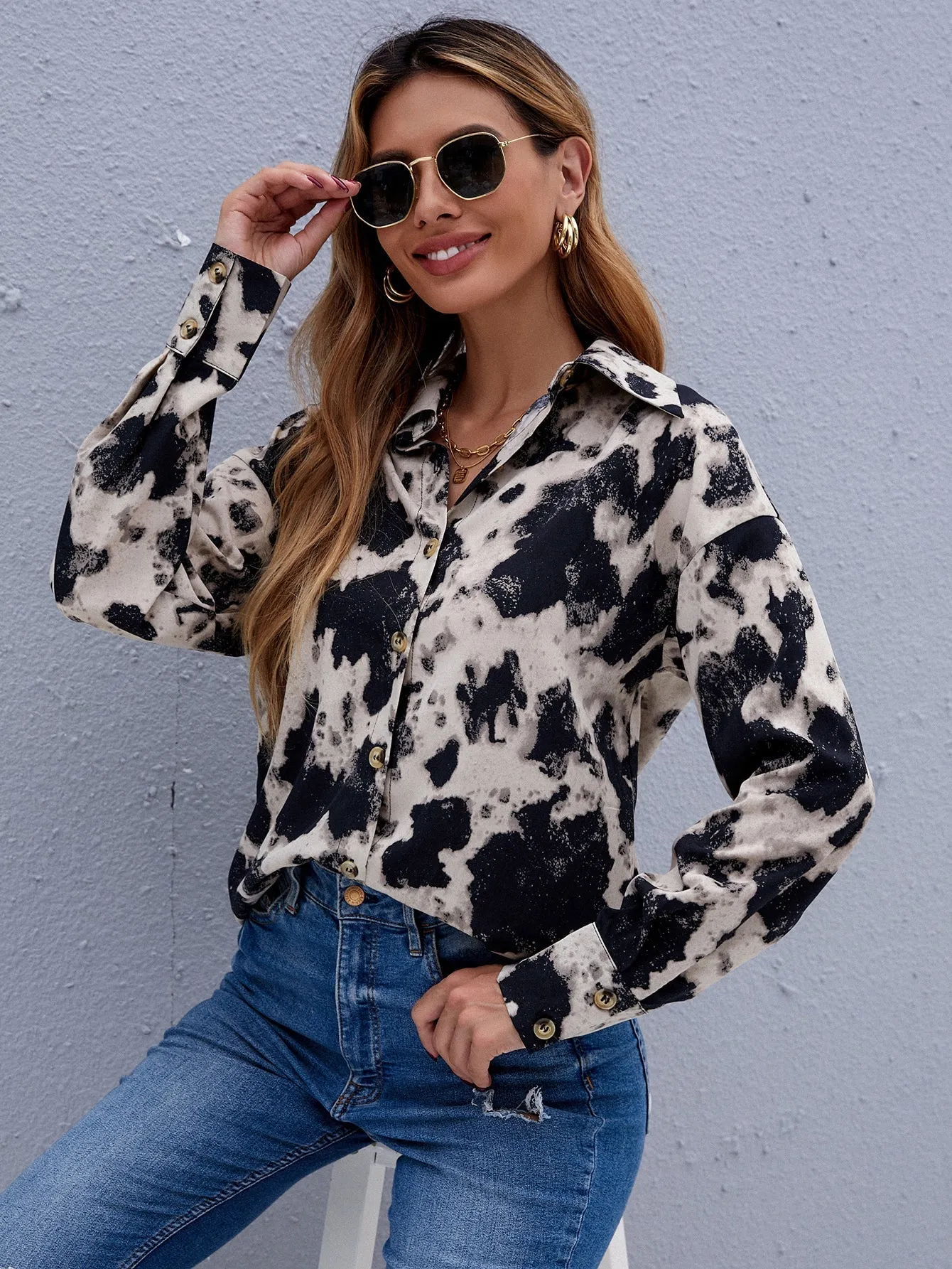 KittenAlarm - Animal Print Blouse