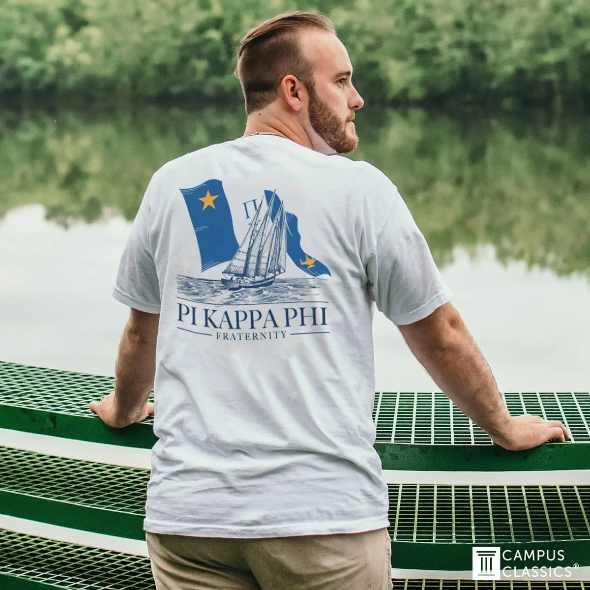 Lambda Chi Comfort Colors White Seafarer Short Sleeve Tee