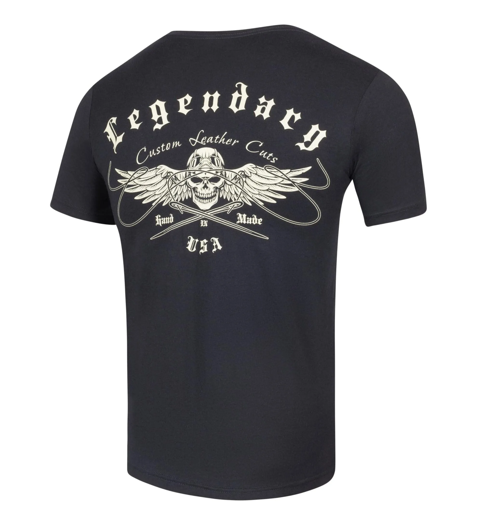 Legendary USA 'Custom Leather Cuts' Motorcycle T-Shirt