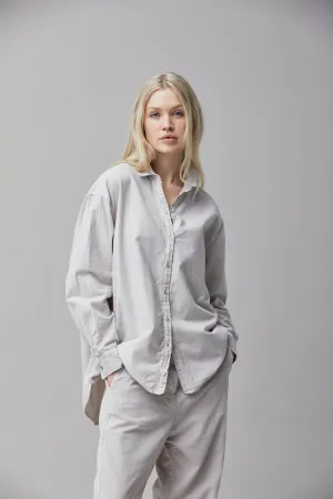 Light velvet oversize shirt