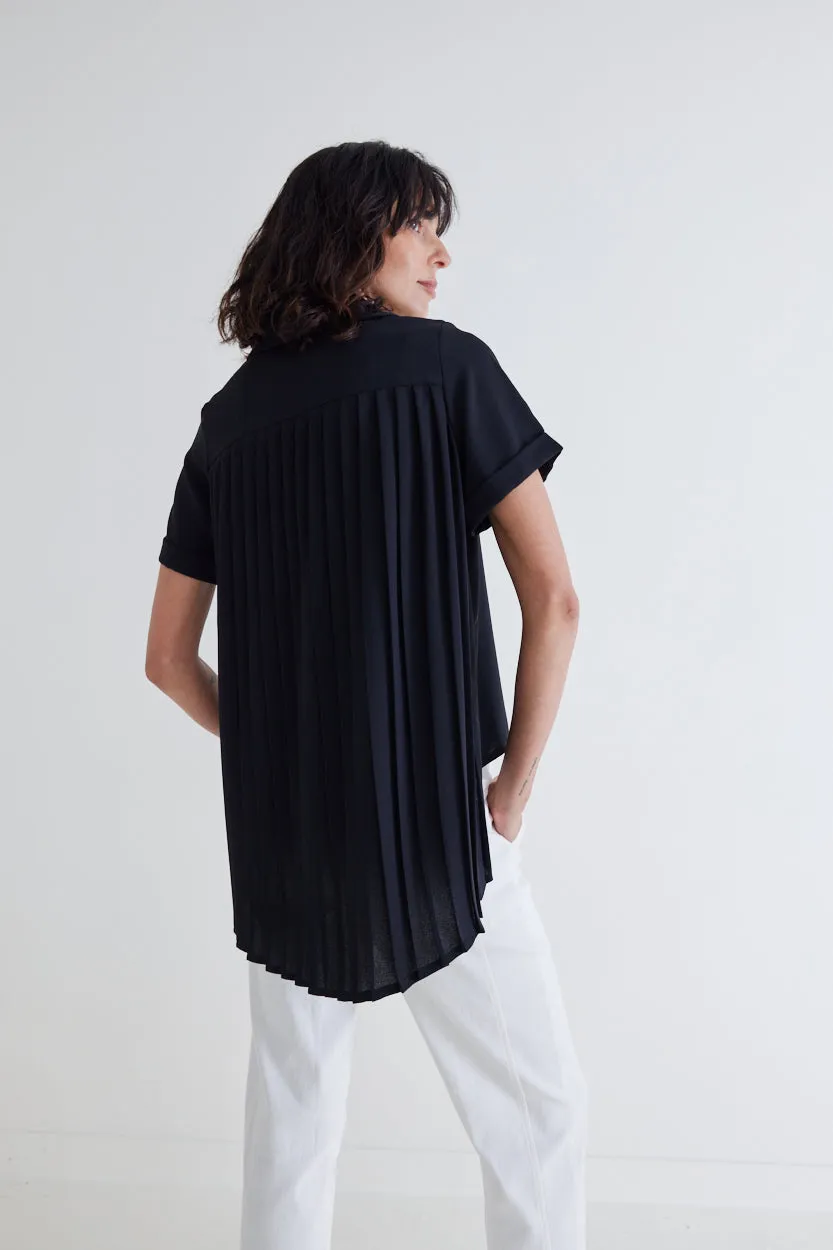 Look In The Back Pleated Blouse