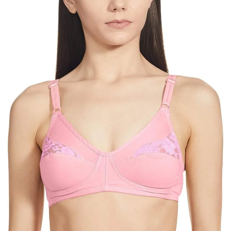 Lovable Women's Full Coverage Pink Cotton Bra