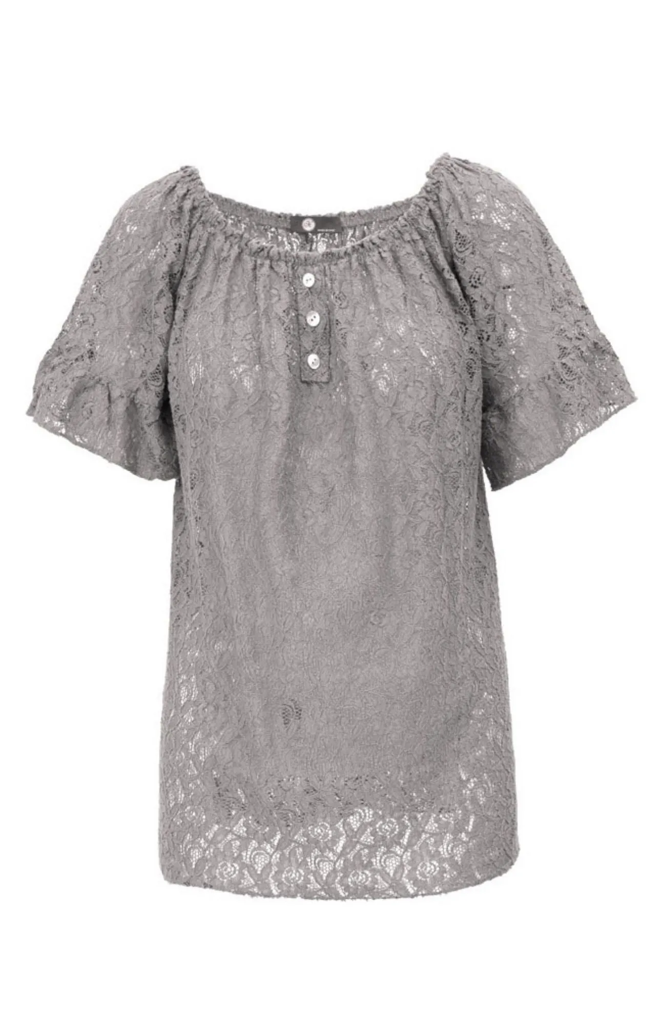 M Made in Italy - Peasant Lace Blouse