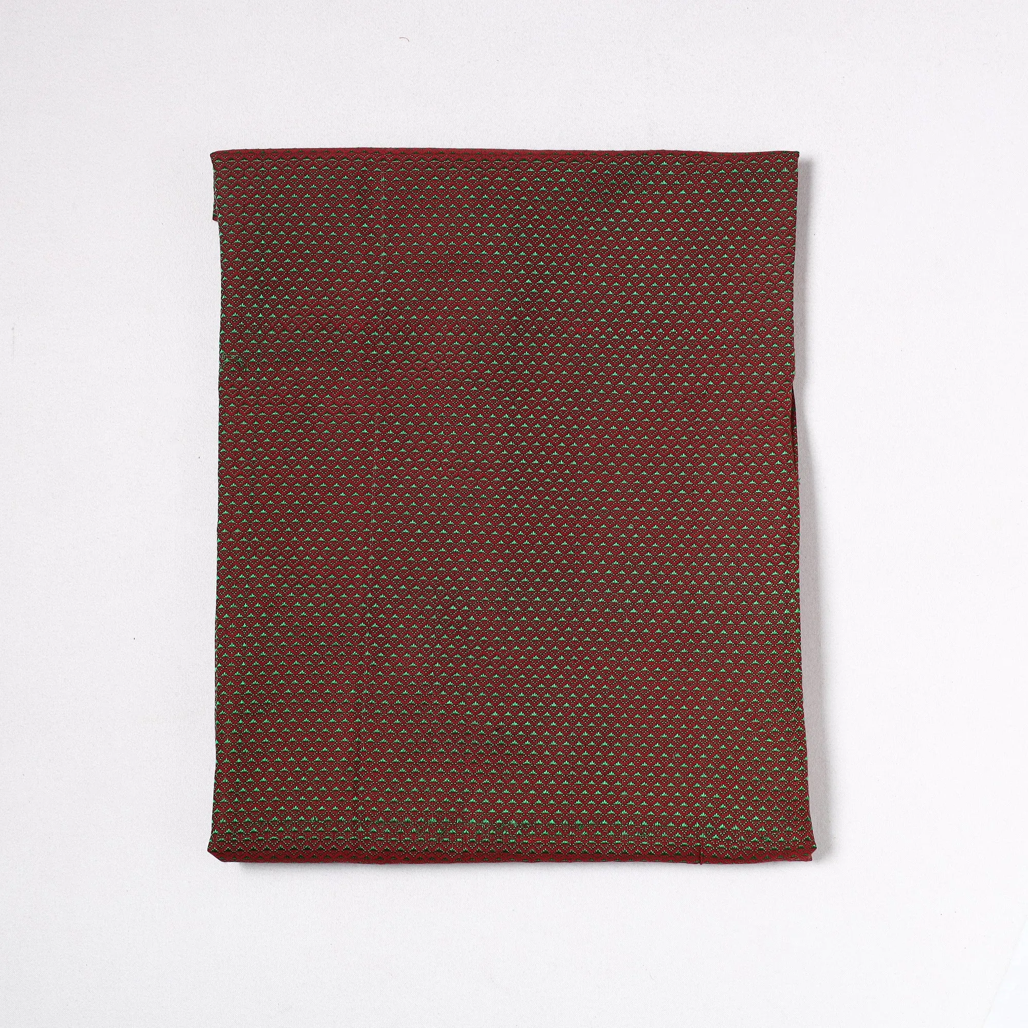 Maroon - Karnataka Khun Weave Cotton Handloom Precut Fabric (1.1 meter) 91