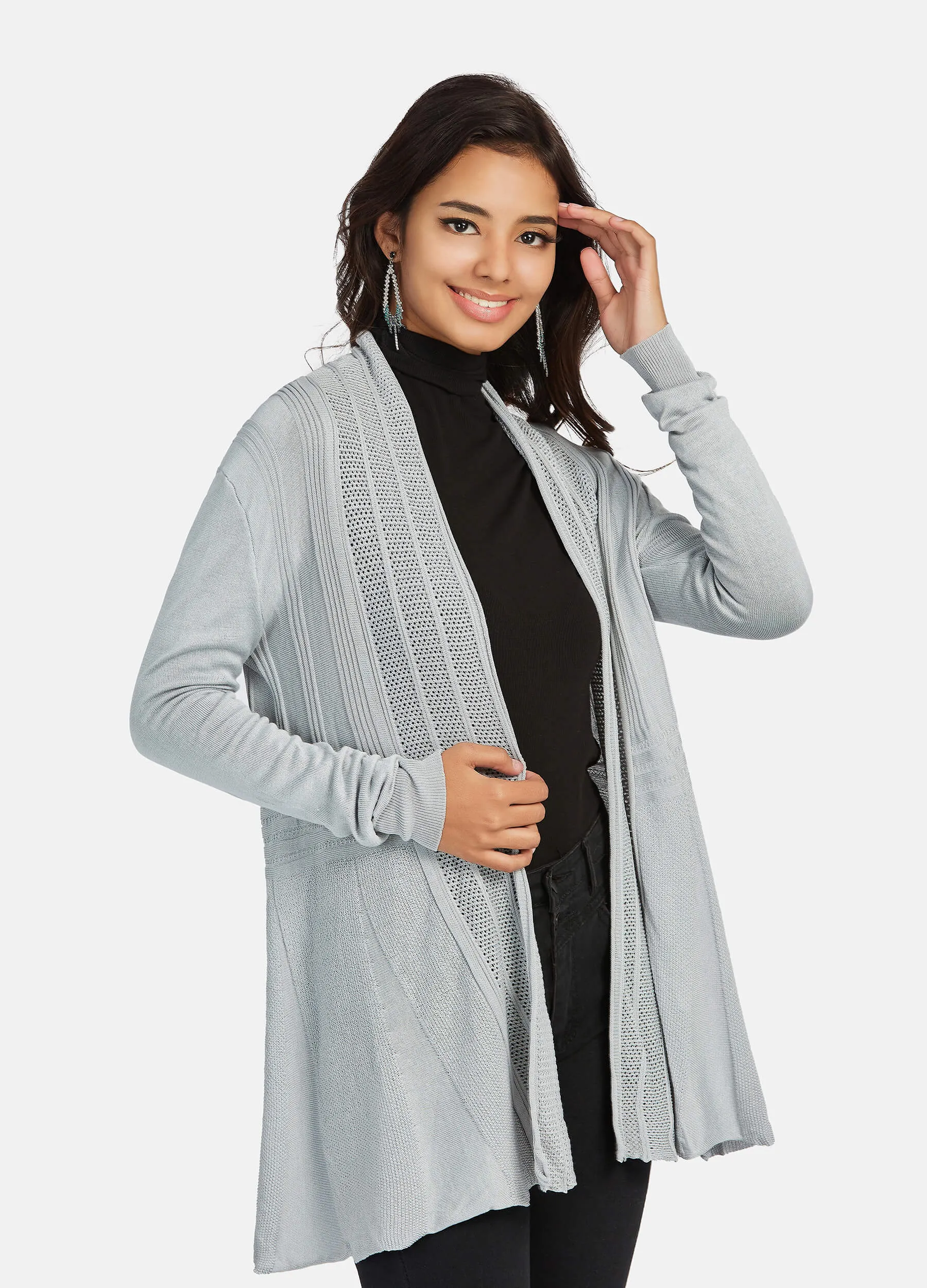 MECALA Women's Fall Knit Open Front Sweater Cardigan