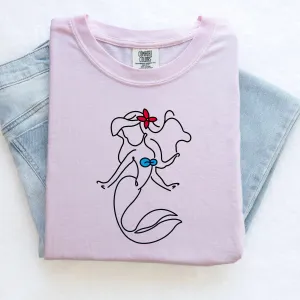 Minimalist Mermaid Princess Shirt for Women