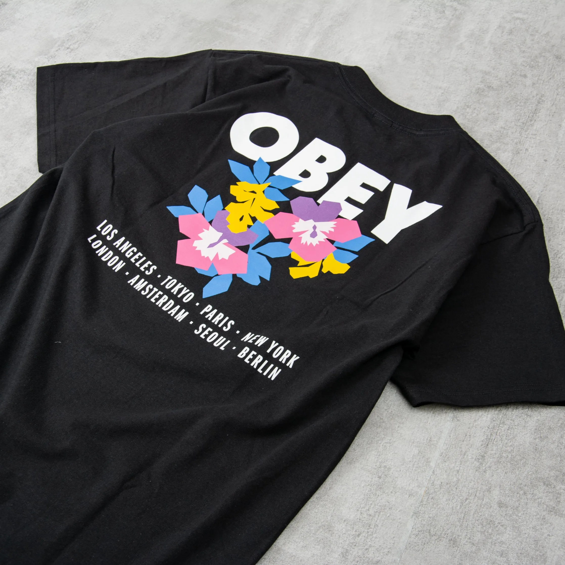 Obey Floral Garden Tee - Black