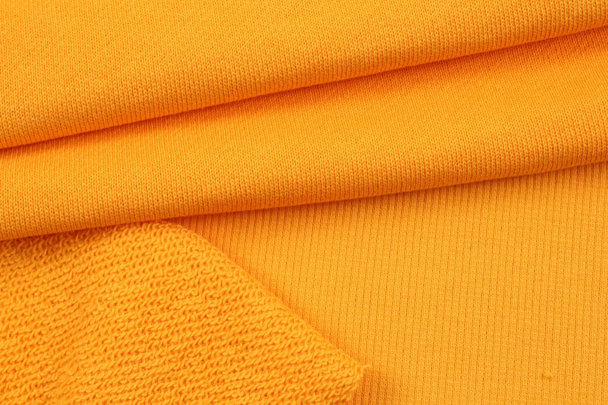 Organic Cotton Fleece, Soft touch - Mango Sorbet