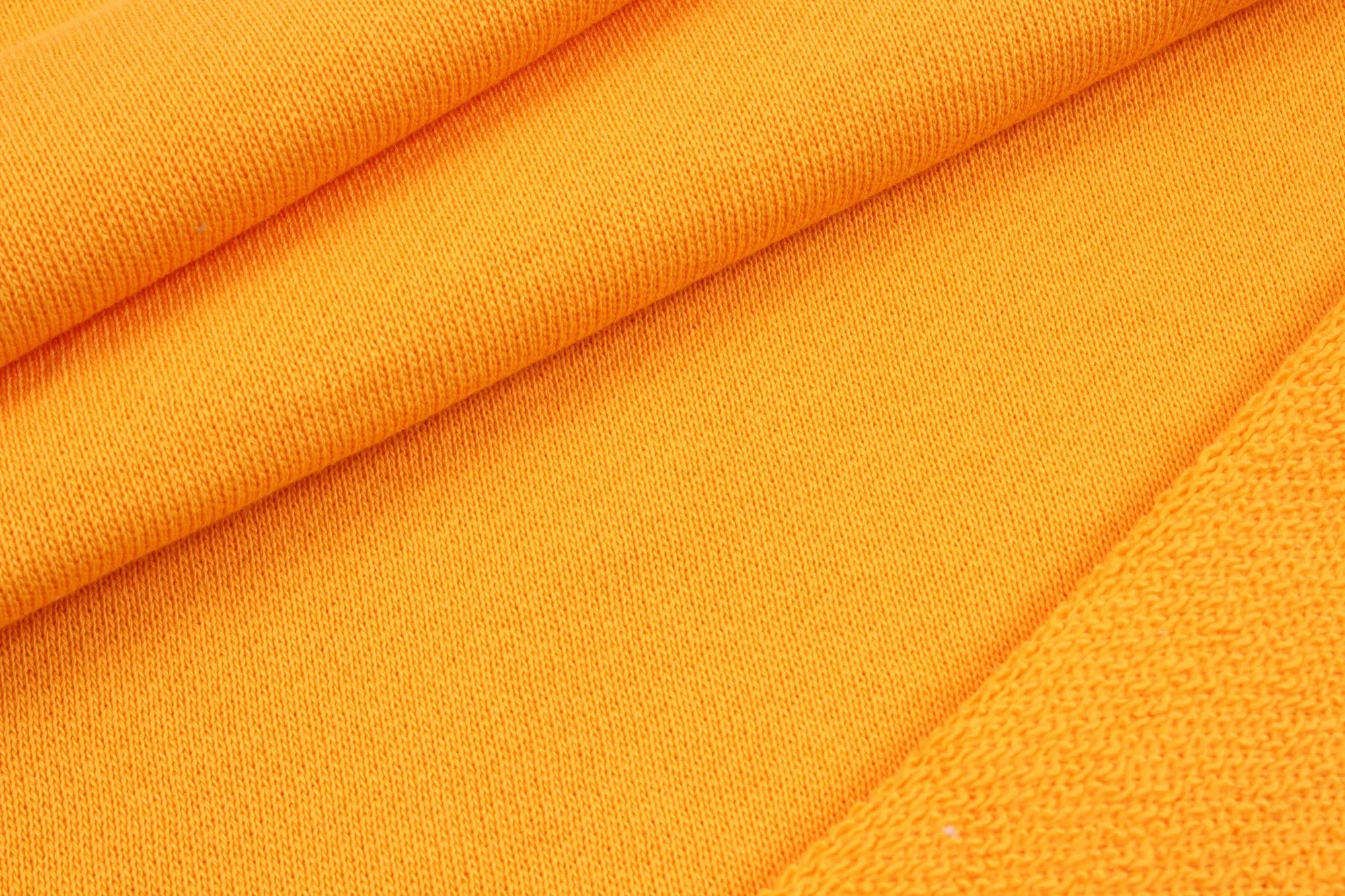 Organic Cotton Fleece, Soft touch - Mango Sorbet