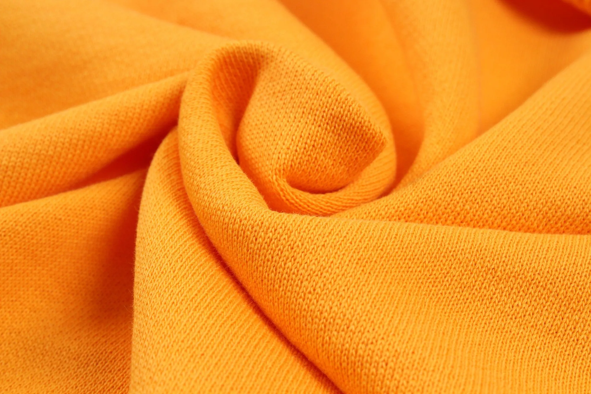 Organic Cotton Fleece, Soft touch - Mango Sorbet