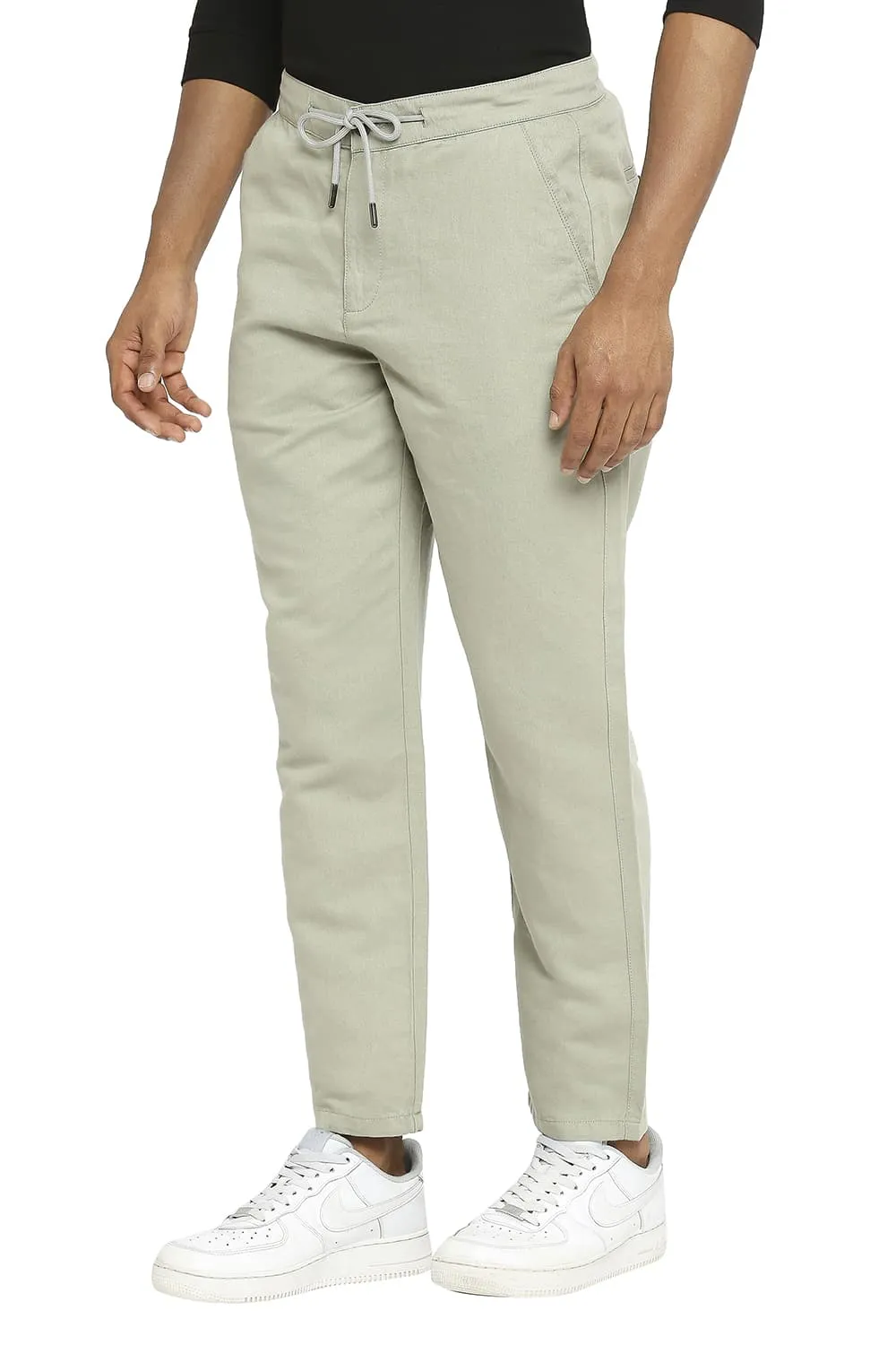 Relaxed Fit Linen Cotton Trousers