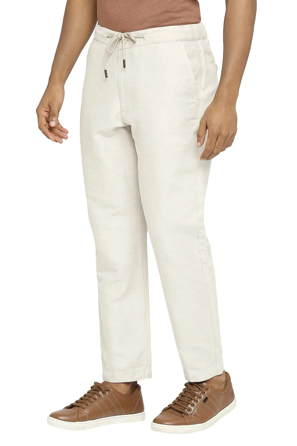 Relaxed Fit Linen Cotton Trousers