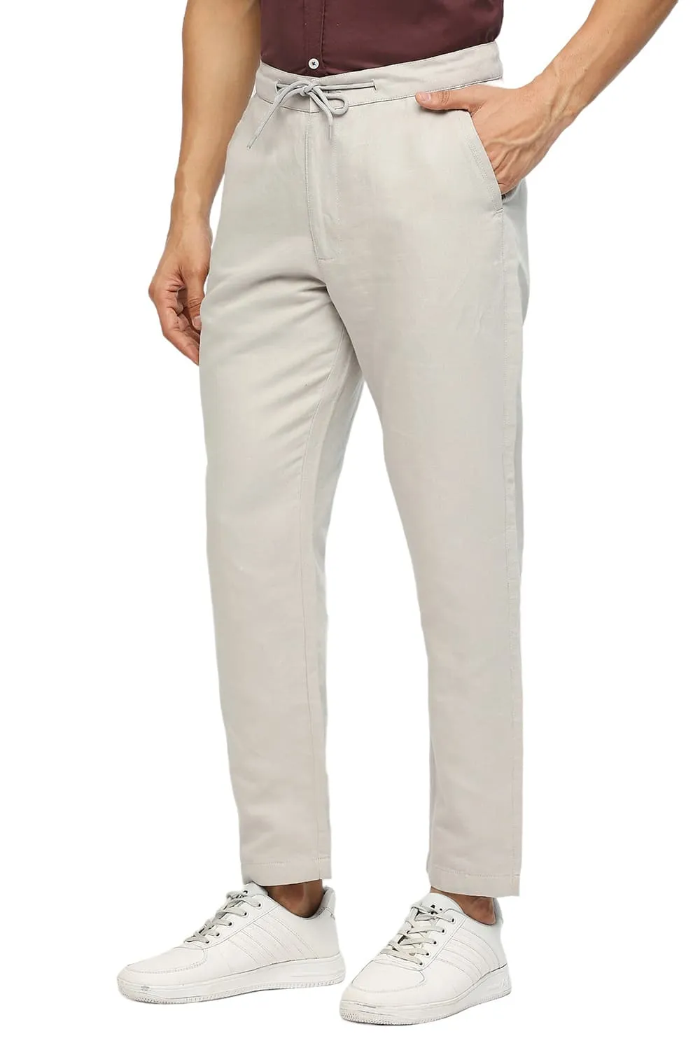 Relaxed Fit Linen Cotton Trousers