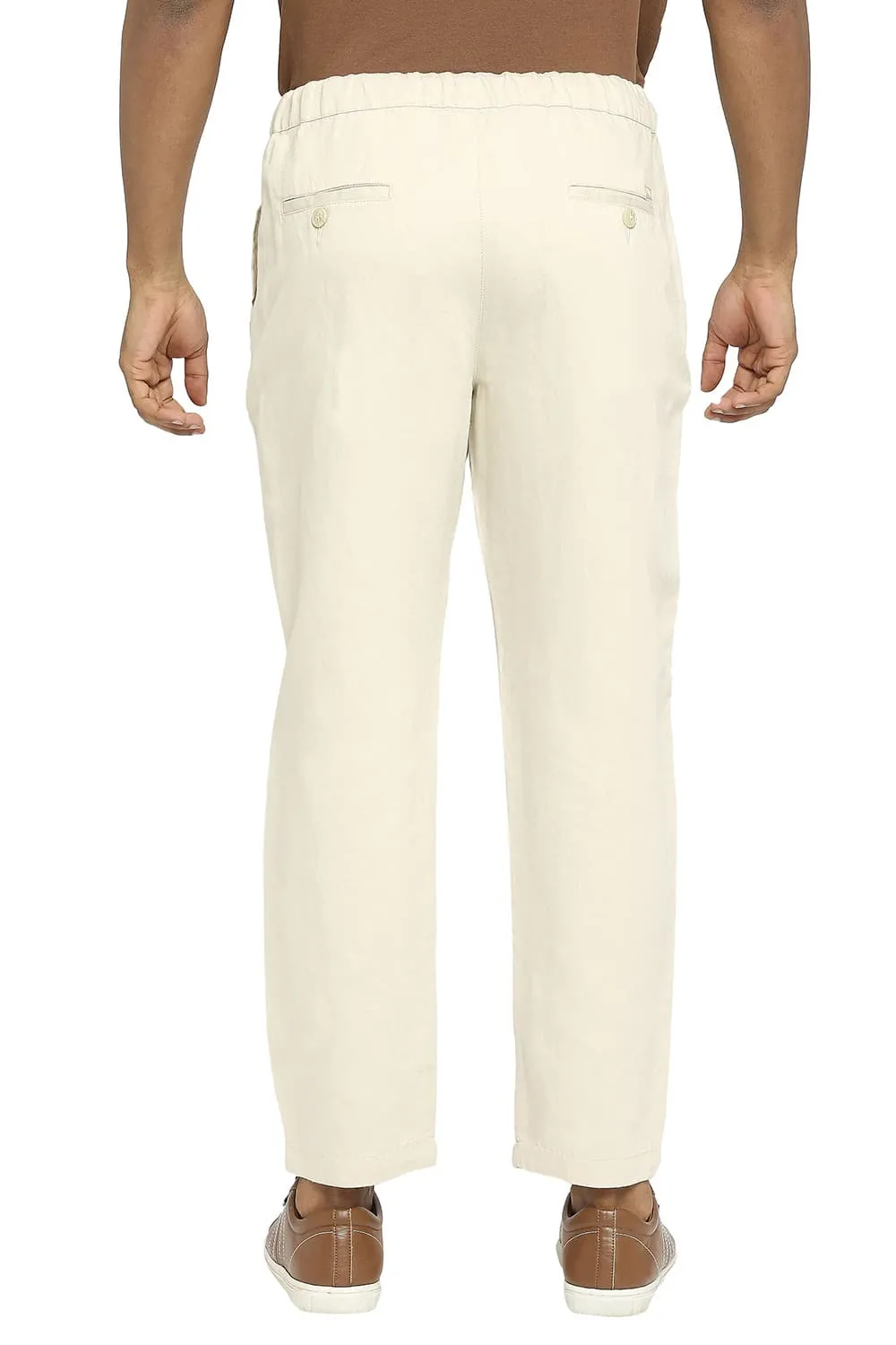 Relaxed Fit Linen Cotton Trousers