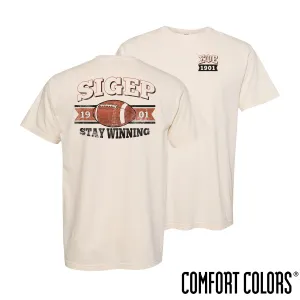 SigEp Comfort Colors Stay Winning Football Short Sleeve Tee