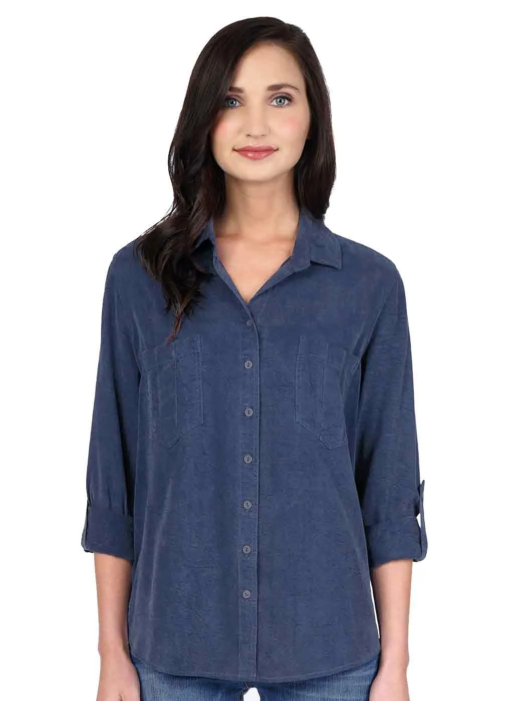 Tianello "Winston" Tencel Light Weight Denim Chambray "Savoir" Blouse