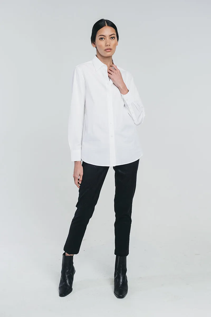 TUNDRA cotton poplin shirt in white