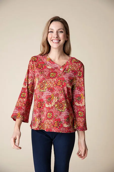 V-Neck Tunic French Floral