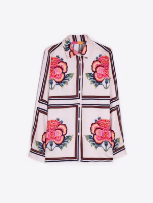 Vilagallo Flowers In The Window Print Shirt