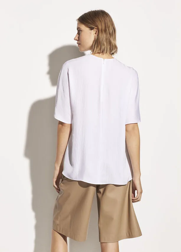 Vince - Drape Twill T-Shirt in Off White