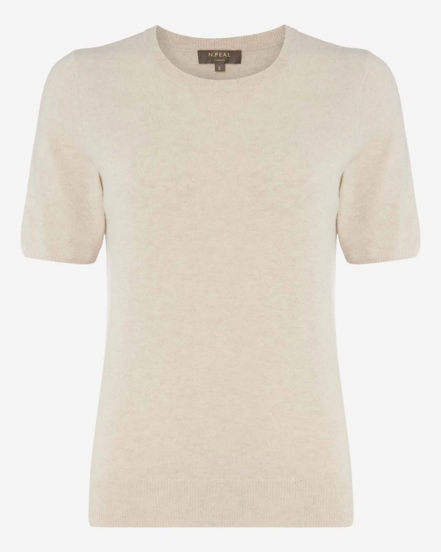 Women's Milly Classic Cashmere T-Shirt Ecru White